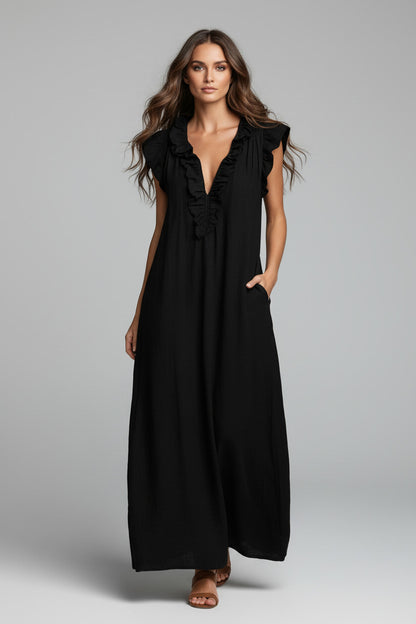 PETRA | POCKET RUFFLE DRESS