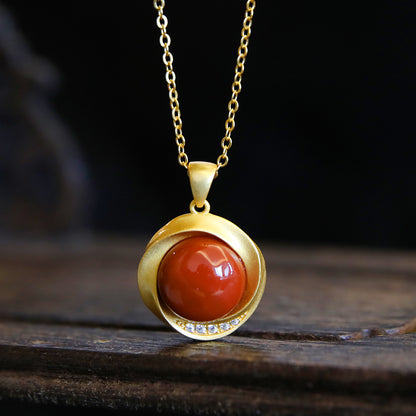 RUBY | SOUTHERN RED AGATE PENDANT