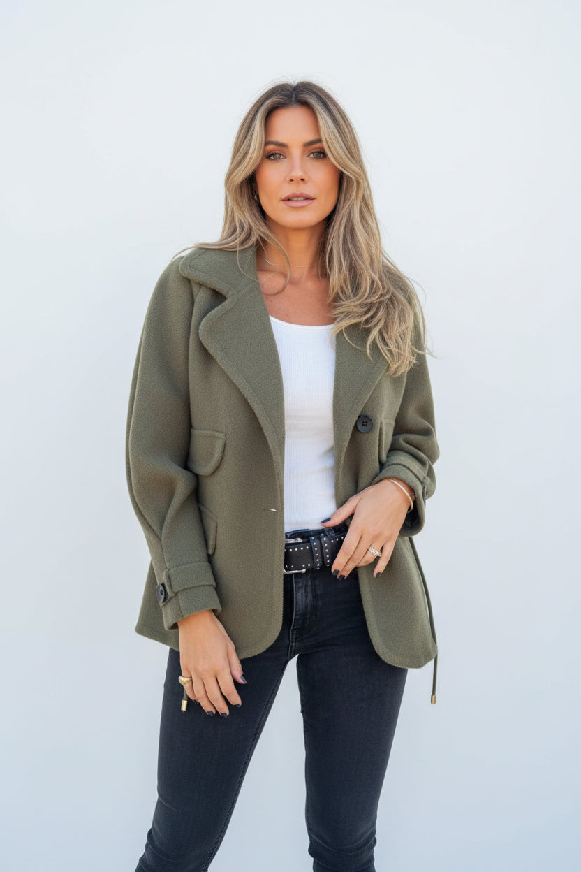 MILA | LAPEL WOOLEN COAT