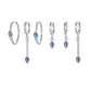HEART | BLUE ZIRCON HEART EARRINGS