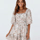 FLEUR | SQUARE NECK LANTERN DRESS