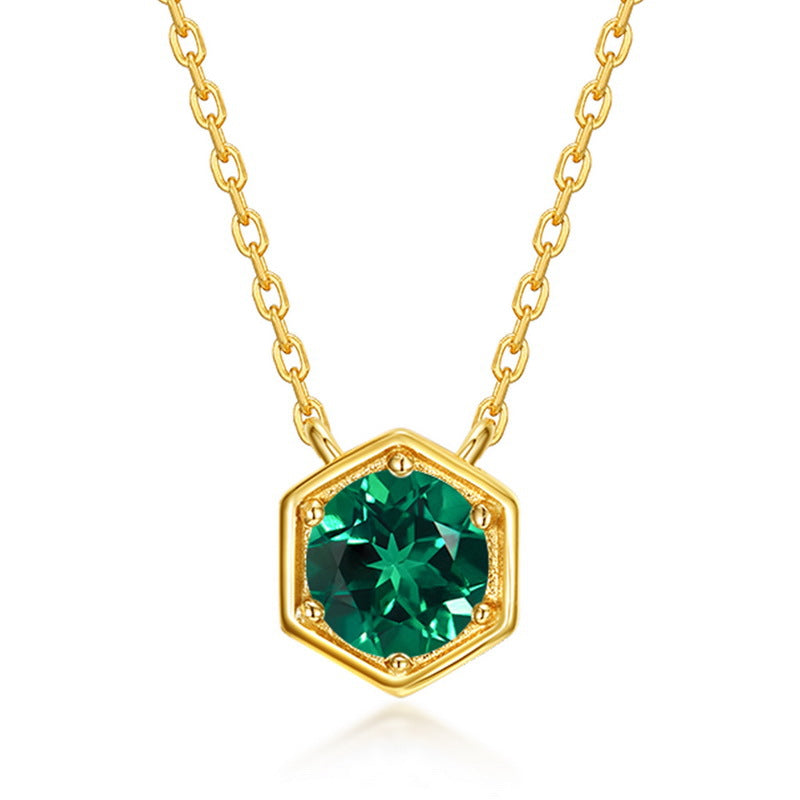 CLARA | BIRTHSTONE GOLD PENDANT