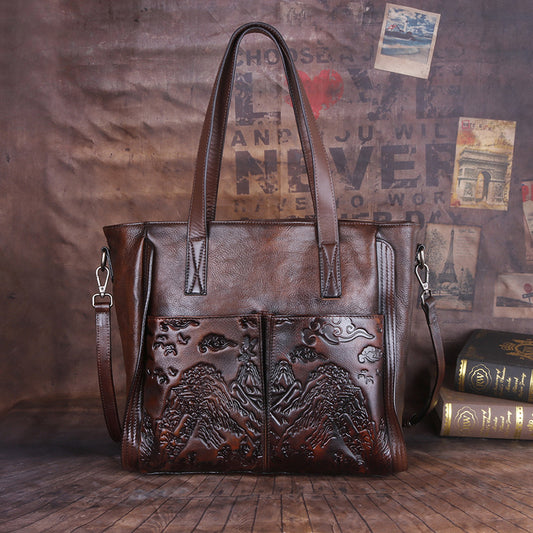 VEG | VEGETABLE LEATHER DIAGONAL TOTE