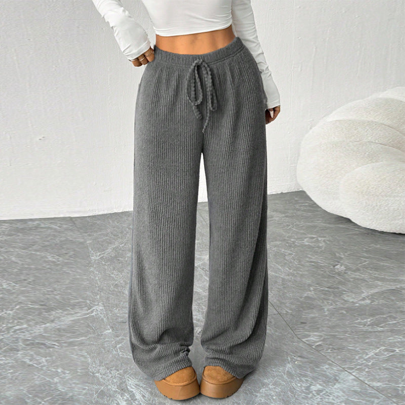 SOLÈNE | TIE-WAIST WIDE-LEG PANTS