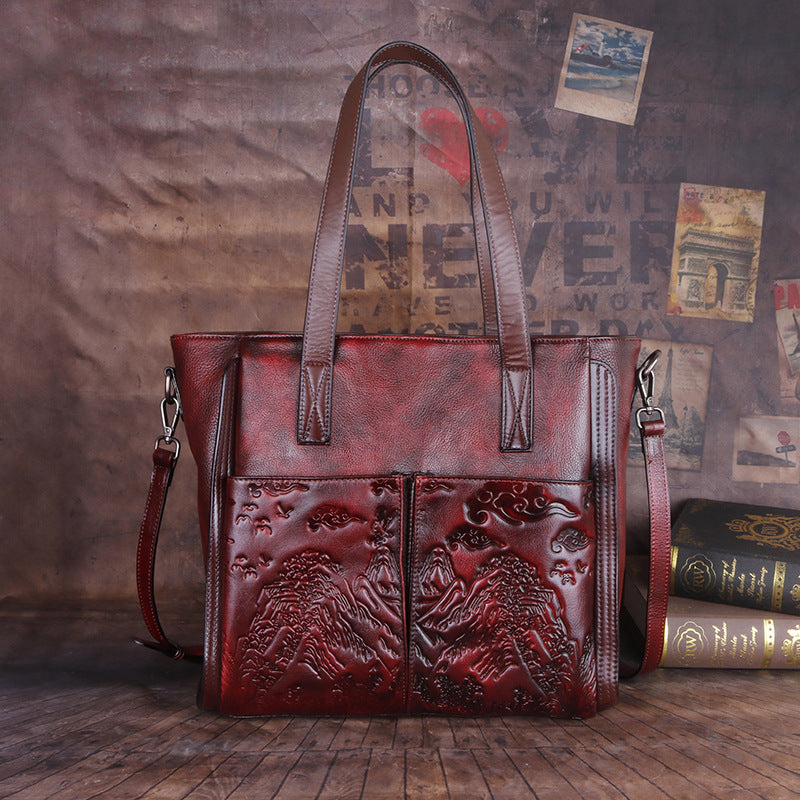 VEG | VEGETABLE LEATHER DIAGONAL TOTE