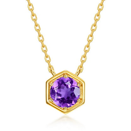 CLARA | BIRTHSTONE GOLD PENDANT