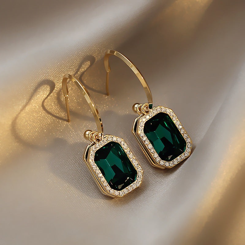 EMERALD | EMERALD CRYSTAL STUD EARRINGS