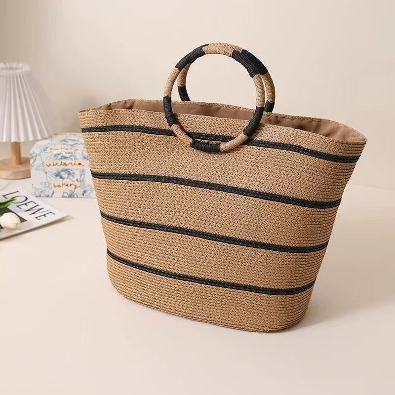 BEACH | WOVEN ROUND BEACH BAG