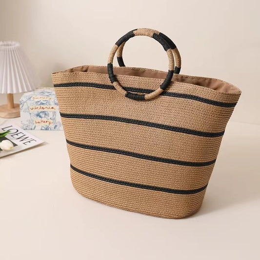 BEACH | WOVEN ROUND BEACH BAG