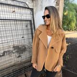 MILA | LAPEL WOOLEN COAT