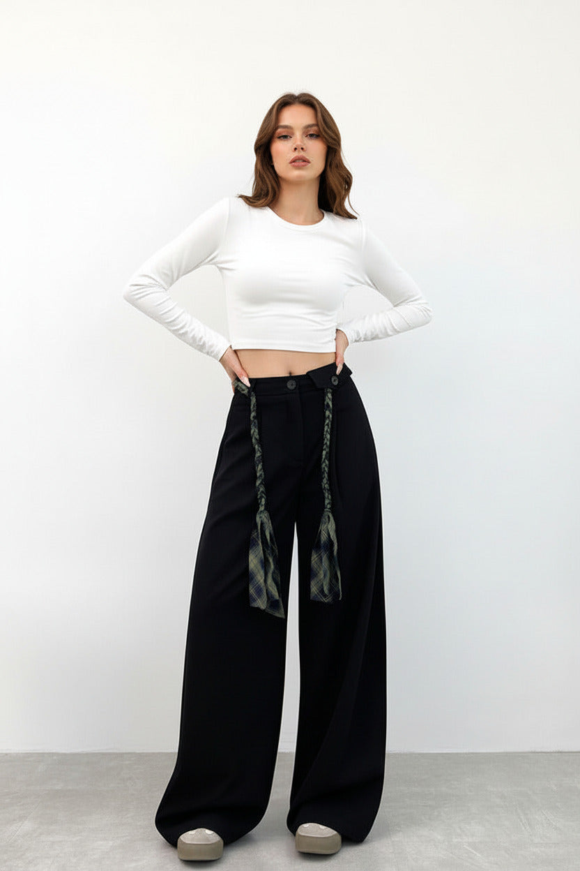 INDIE | HIGH-WAIST DRAPEY PANTS