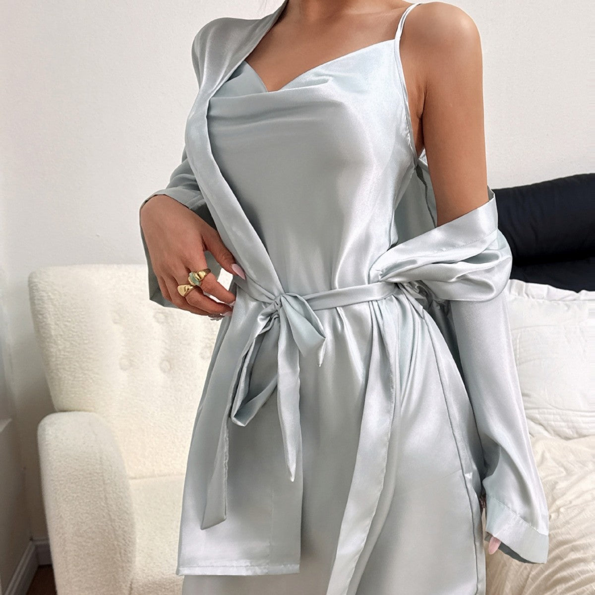 VERA | VISCOSE SLIP NIGHTGOWN SET