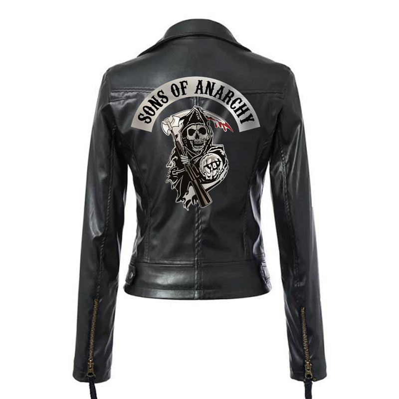 VALENTINE | EMBROIDERED VEGAN LEATHER MOTO