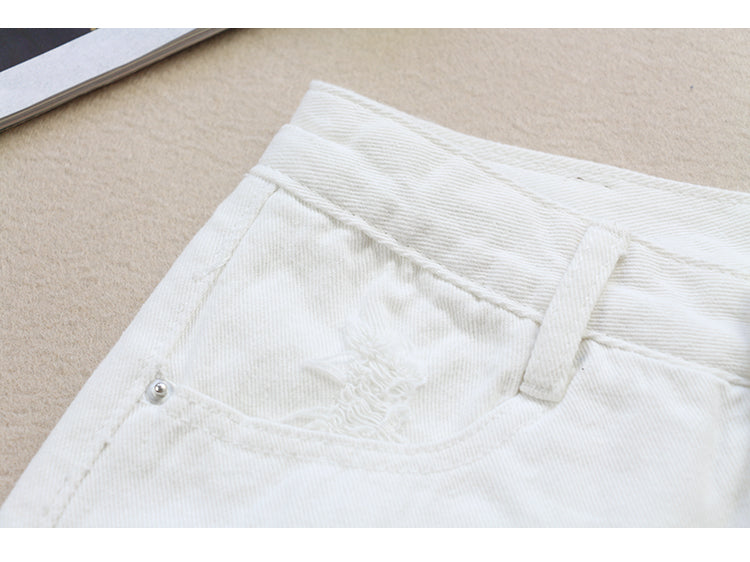 BLAIR | RIPPED DENIM MINI SKIRT
