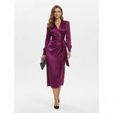 VIOLETTE | SATIN LACE-UP SHEATH