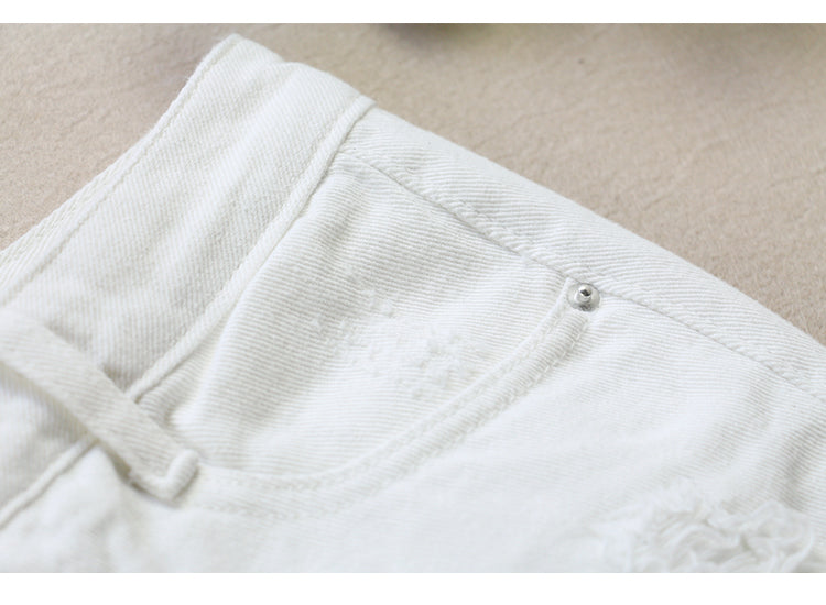 BLAIR | RIPPED DENIM MINI SKIRT