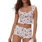 AMÉLIE | KNITTED STRAWBERRY JACQUARD SET