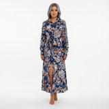 ROSÉ | BELTED FLORAL SHIRT DRESS
