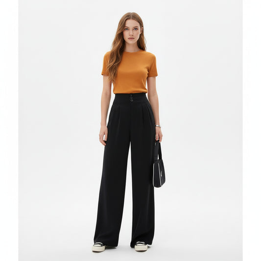 INES | HIGH-WAIST FLOWY PANTS