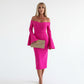 APOLLINE | FLARED SLEEVE DRESS