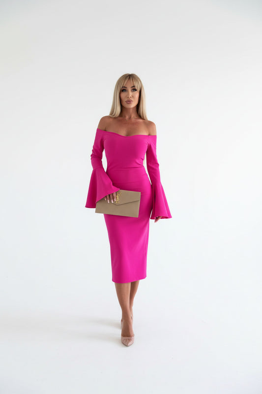 APOLLINE | FLARED SLEEVE DRESS