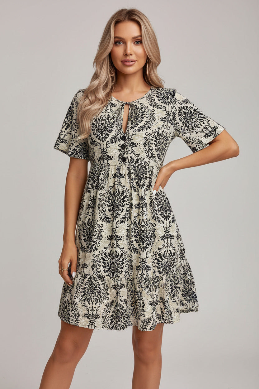 LARA | RUFFLED HEM DRESS