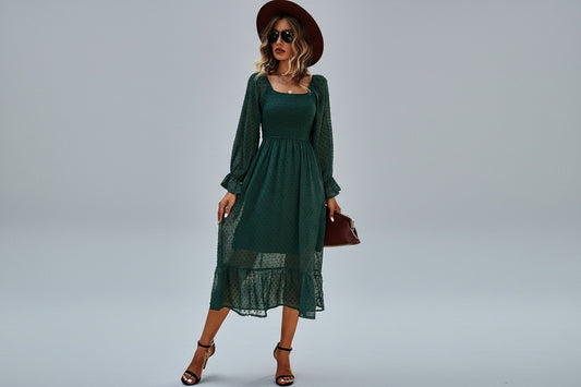 AMÉLIE | SMOCKED BOHO MIDI DRESS