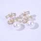 FLORA | FLORAL PEARL ZIRCON EARRINGS