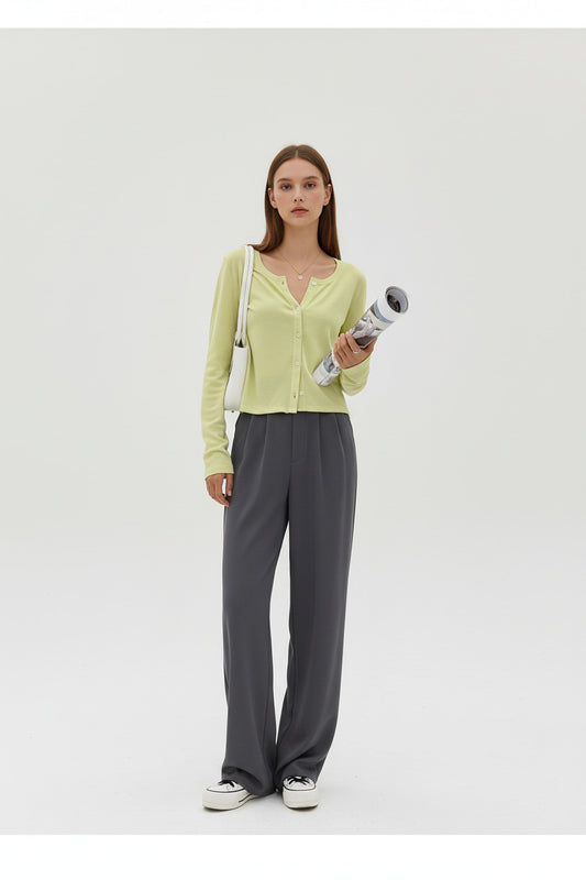 COLETTE | DRAPED CASUAL WIDE-LEG PANTS