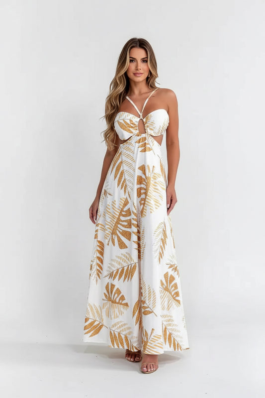 PALOMA | TROPICAL PRINT MAXI DRESS