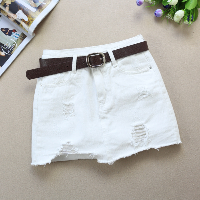 BLAIR | RIPPED DENIM MINI SKIRT
