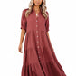 CÉLINA | BUTTON-UP LONG SLEEVE DRESS