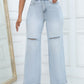 JADE | RIPPED WIDE-LEG JEANS