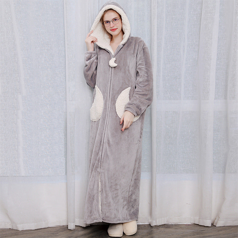 IVY | HOODED FLEECE BATH ROBE