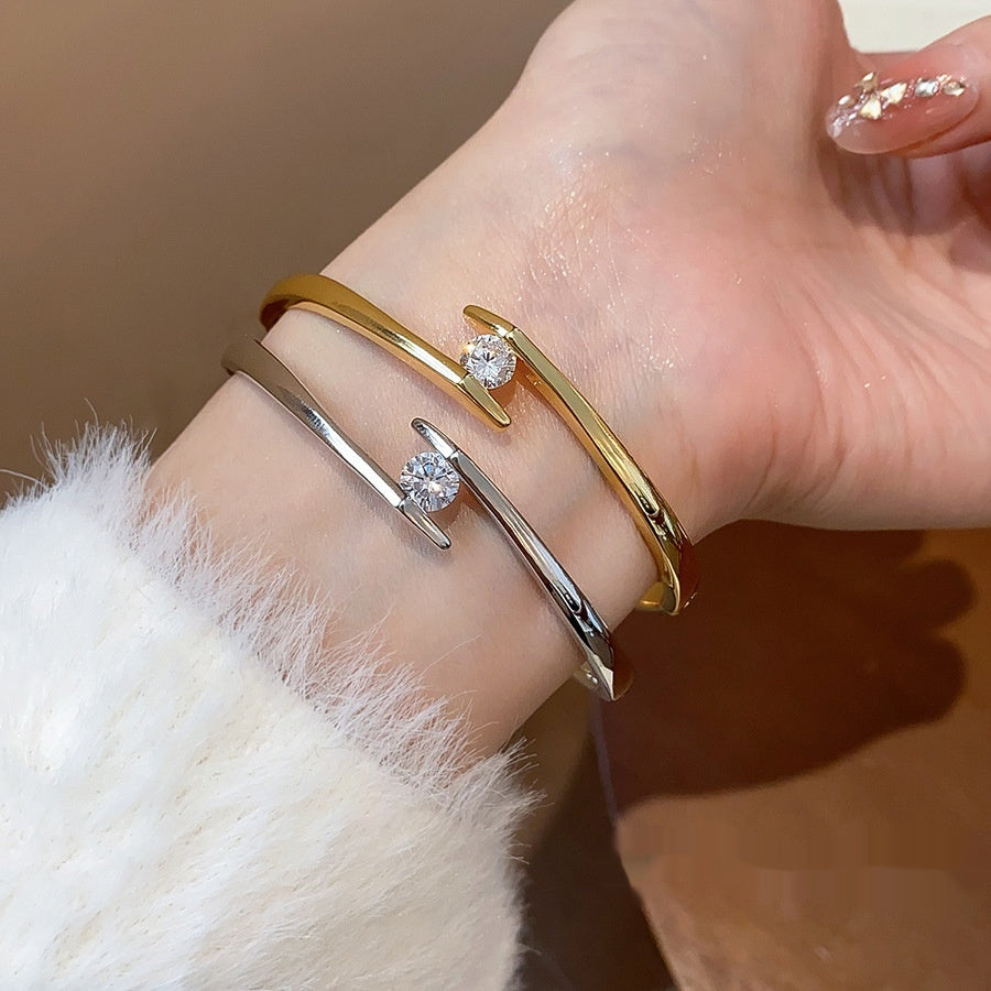 ROUND | GOLD ZIRCONIA ROUND BRACELET