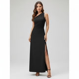 SIDONIE | ASYMMETRIC SHOULDER DRESS