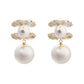 LUNA | PEARL ZIRCON STUD EARRINGS