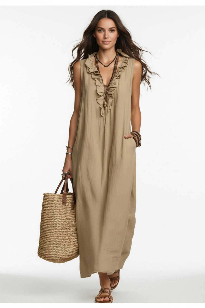 PETRA | POCKET RUFFLE DRESS
