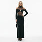 ROMANE | MESH PANEL PLEATED DRESS