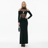 ROMANE | MESH PANEL PLEATED DRESS