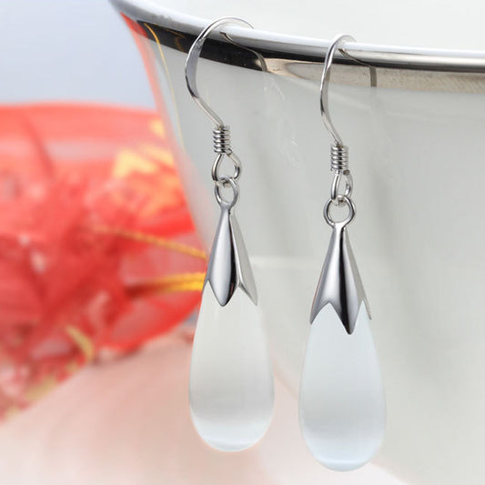 OPAL | SILVER OPAL DROP EARRINGS