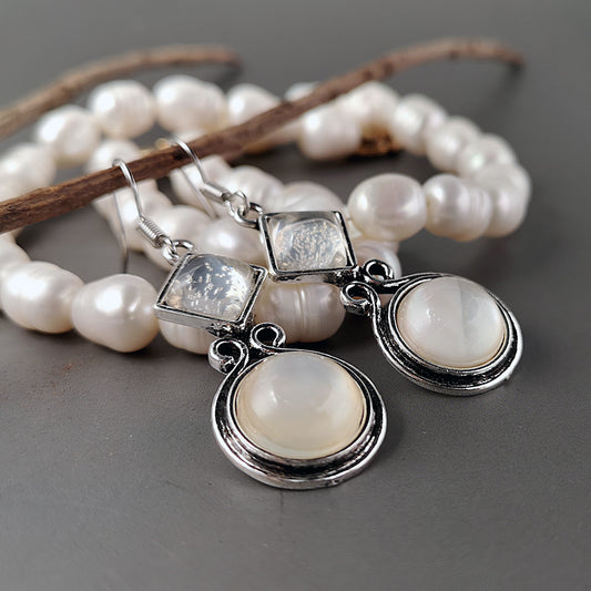 MAYA | SILVER MOONSTONE DROPS