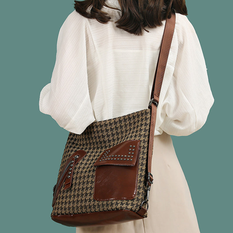 ELISE | HOUNDSTOOTH BACKPACK