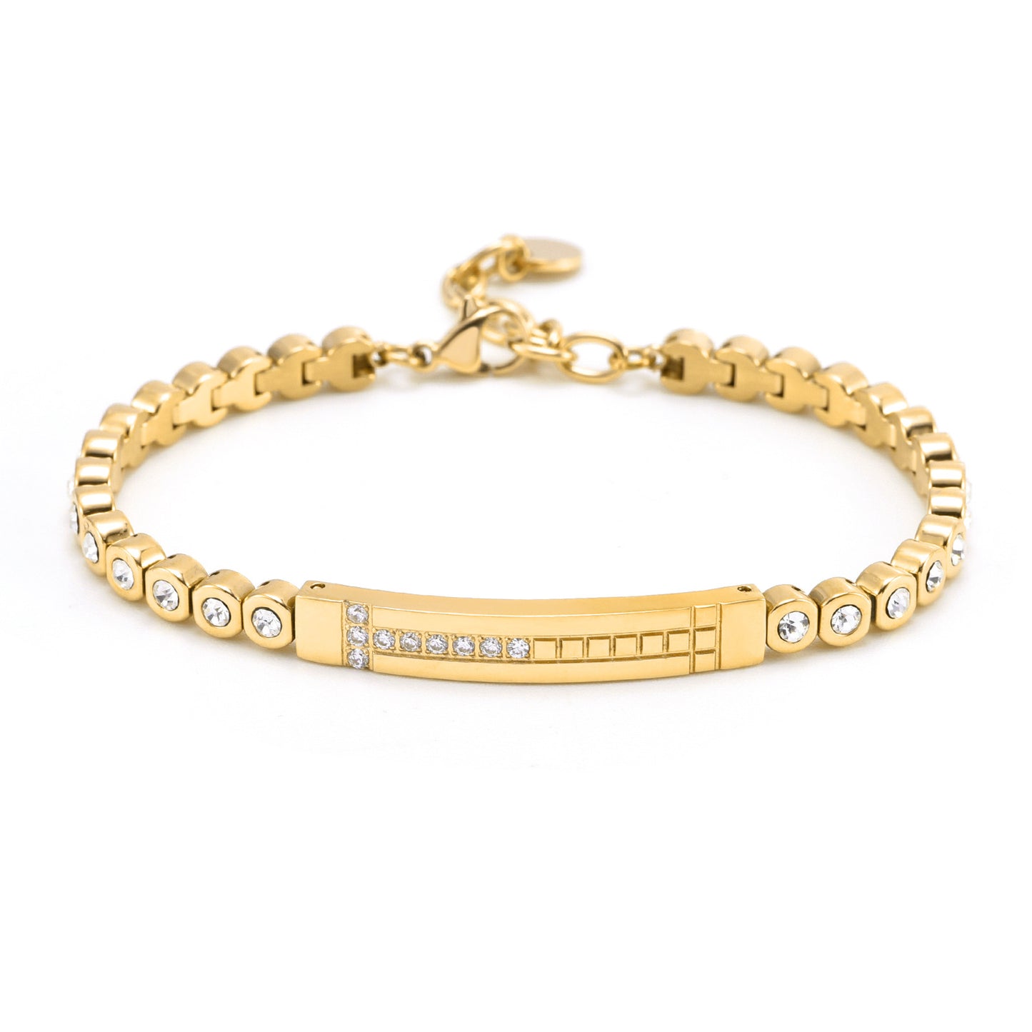 DOUBLE T | INLAID STONE DOUBLE T BRACELET