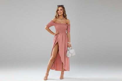 MIREILLE | SOLID SLIT DRESS