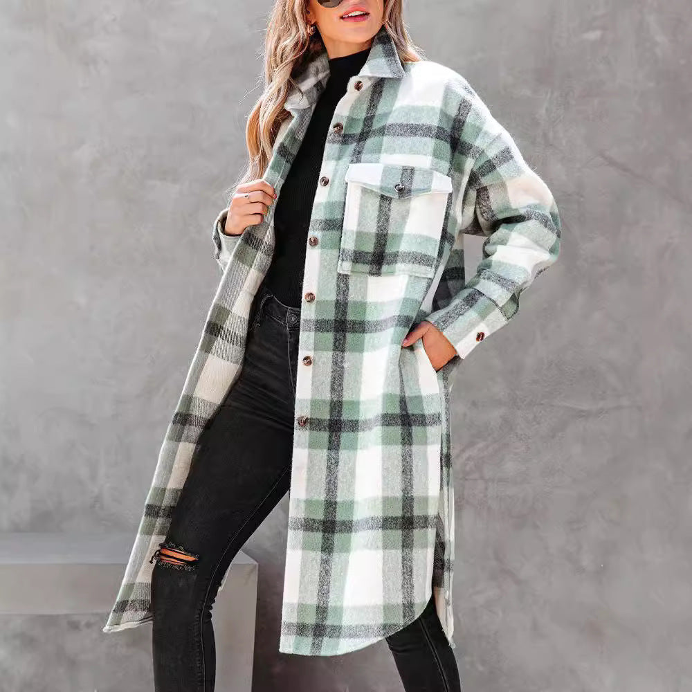 FLORA | PLAID FLANNEL LONGCOAT