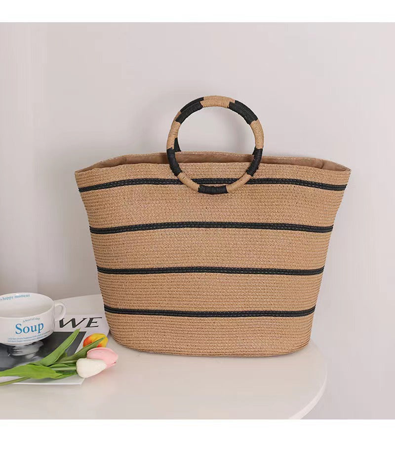 BEACH | WOVEN ROUND BEACH BAG