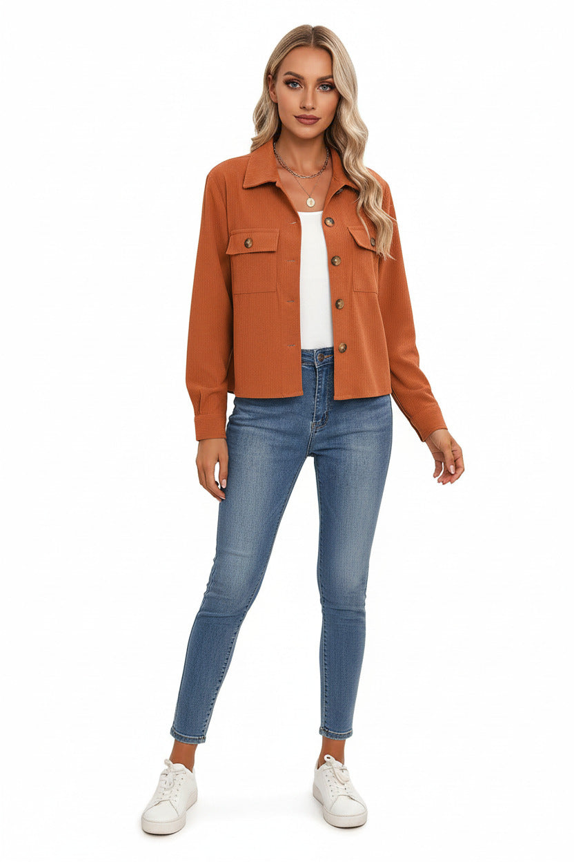 PIPPA | CORDUROY BUTTON JACKET