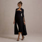 CAPRI | SLEEVELESS CAPE DRESS