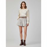 SYLVIE | PLEATED ELEGANCE SUIT SHORTS